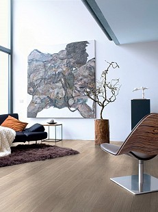 Ламинат Quick-Step  Perspective PER 1304 Доска дубовая светло-серая лакированная